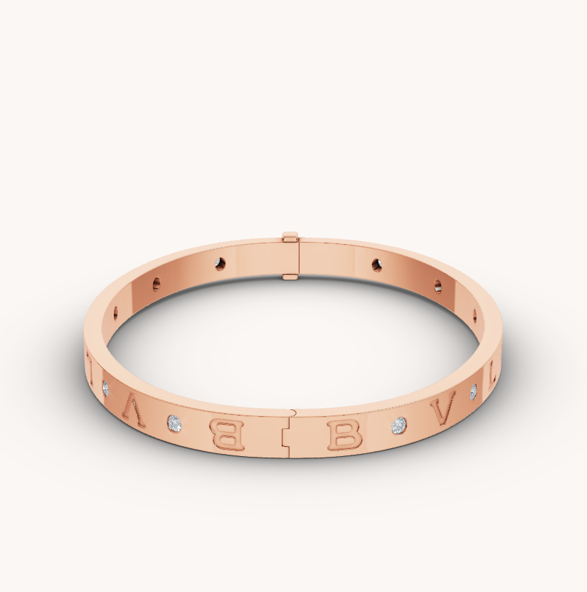 [Luxe]ZERO 1 PINK GOLD 12 DIAMONDS BRACELET