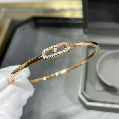 [Luxe Jewelry]Move Uno pavé flex bangle medium