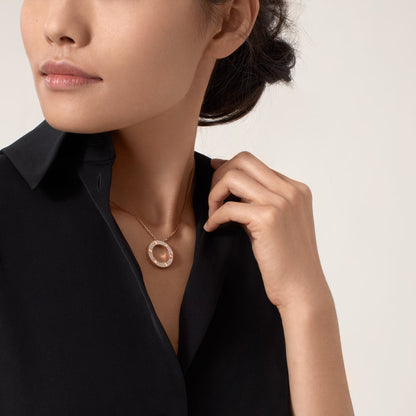 [Luxe Jewelry] LOVE NECKLACE 16MM  FULL DIAMOND