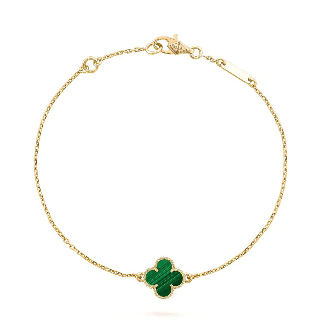 [Luxe]CLOVER BRACELET MALACHITE 1 MOTIF