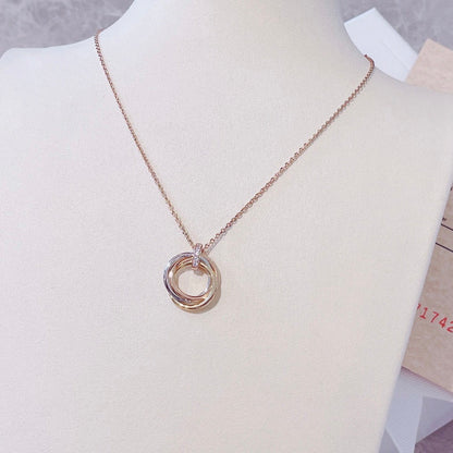 [Luxe]TRINITY NECKLACE GOLD  DIAMONDS