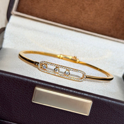 [Luxe Jewelry]Move Pavé Diamond Bangle Bracelet M