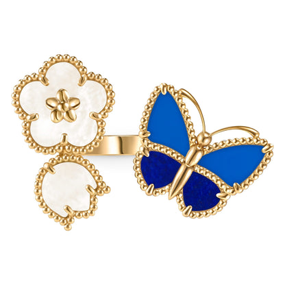 [LUXE]LUCKY SPRING BUTTERFLY OPEN-FACE RINGS