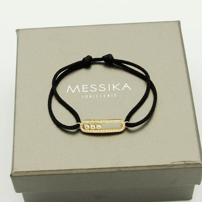 [Luxe Jewelry] Care(s) pink cord pavé bracelet