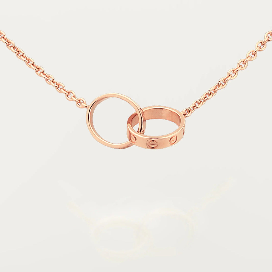 [Luxe Jewelry] LOVE DOUBLE RING NECKLACE