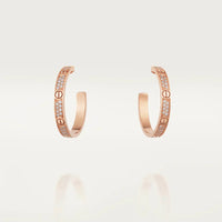 [Luxe Jewelry] LOVE EARRINGS 3.6MM DIAMOND PAVED