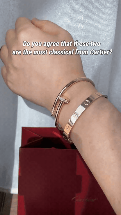 [Luxe Jewelery] LOVE Classic & JUSTE Diamond Bracelet Stack Set