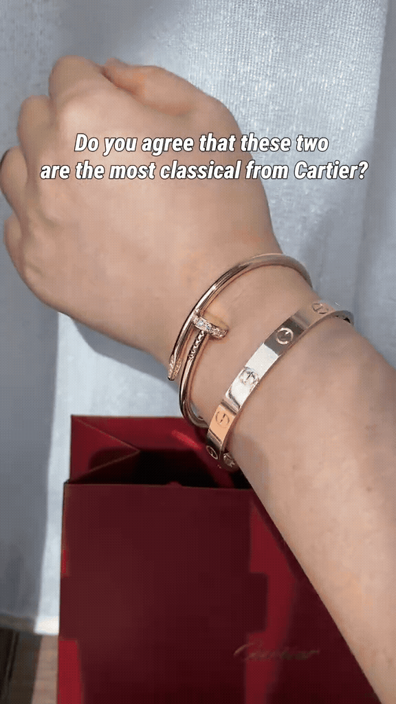 [Luxe Jewelery] LOVE Classic & JUSTE Diamond Bracelet Stack Set
