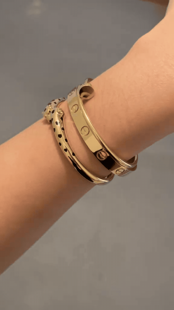 [Luxe Jewelery] Panthère & LOVE  & JUSTE  Diamond Bracelet Stack Set