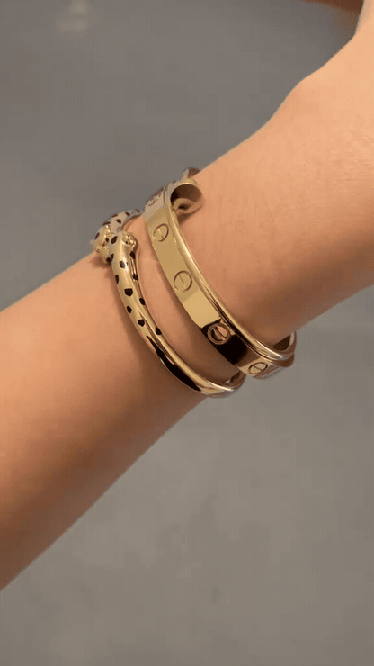 [Luxe Jewelery] Panthère & LOVE  & JUSTE  Diamond Bracelet Stack Set