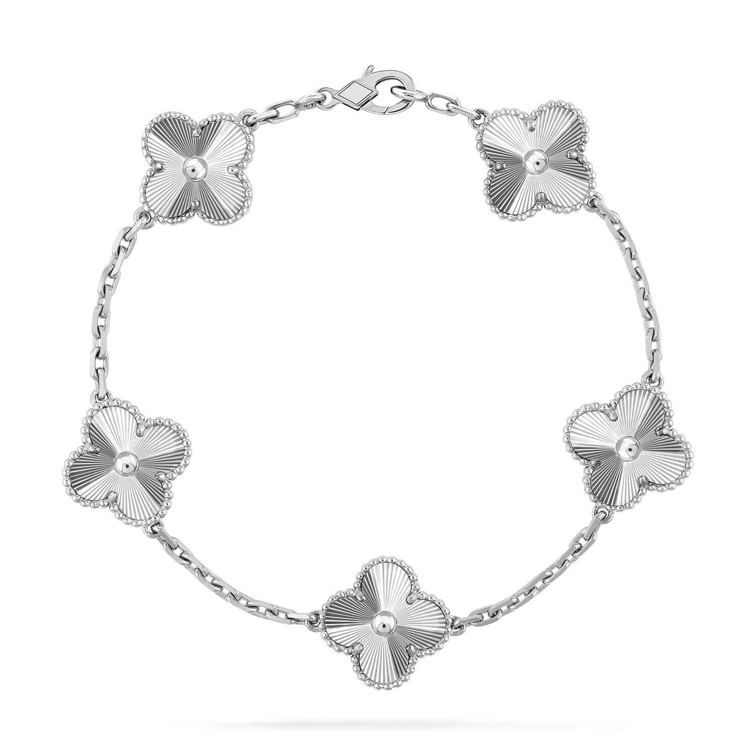 [LUXE]CLOVER LASER SILVER BRACELET COLLECTION,5 MOTIFS