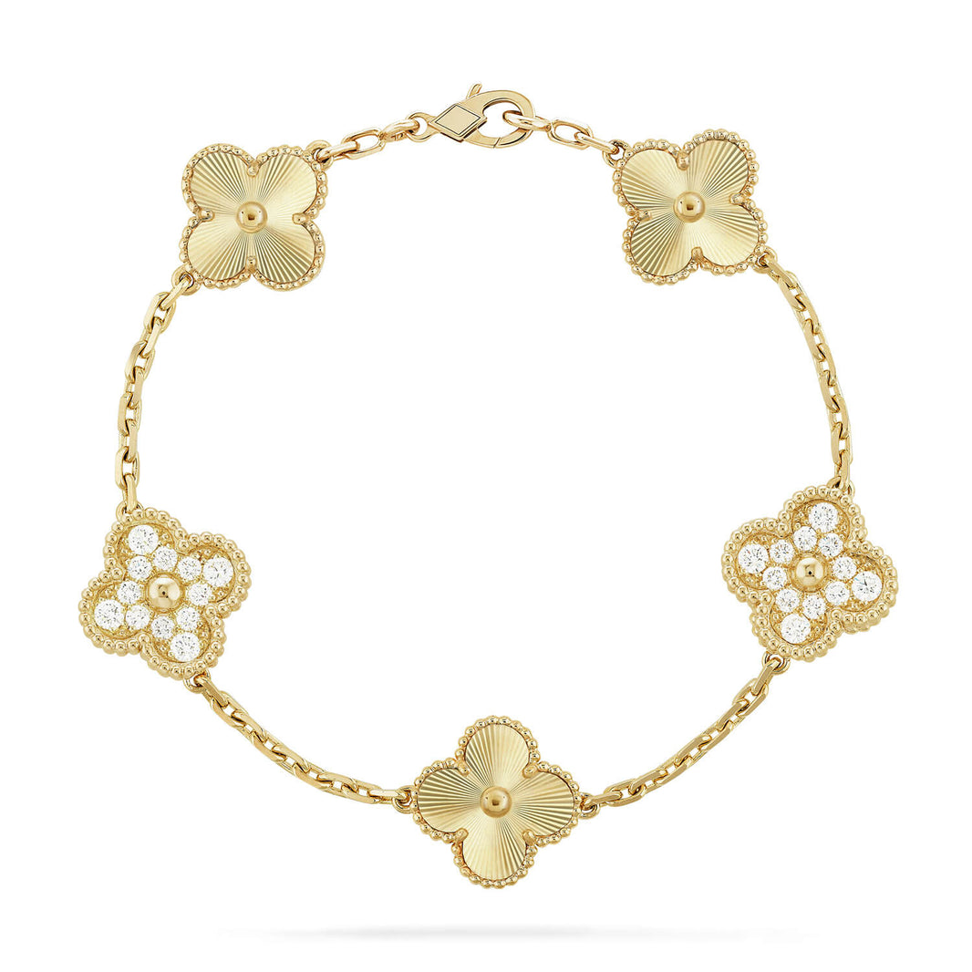 [LUXE]CLOVER DIAMOND GOLD BRACELET COLLECTION,5 MOTIFS