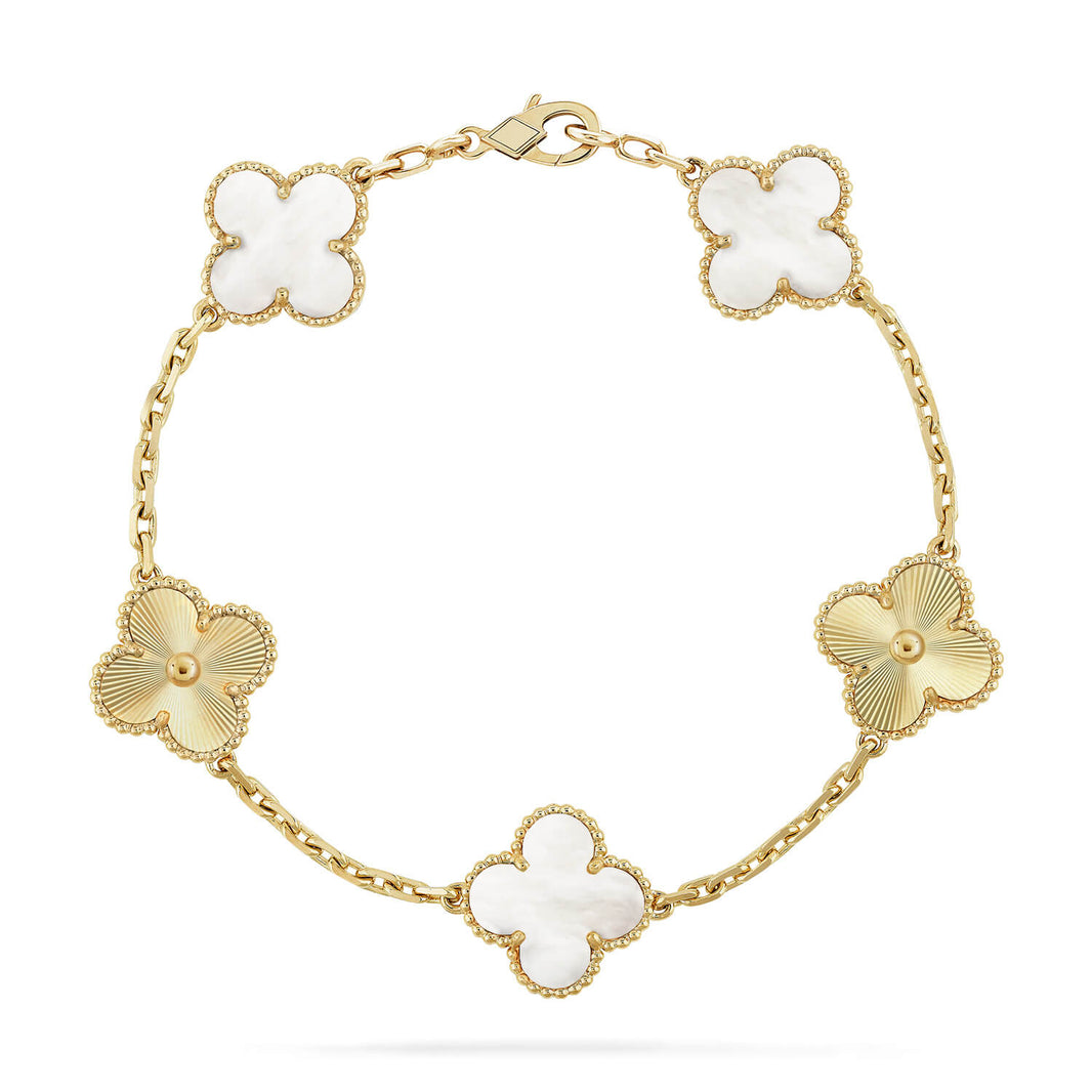 [LUXE]CLOVER LASER GOLD BRACELET COLLECTION,5 MOTIFS