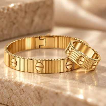 [Luxe Jewelery]Love Unlimited Bracelet & Ring Set