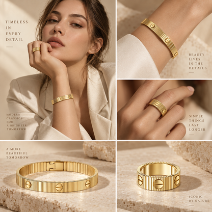 [Luxe Jewelery]Love Unlimited Bracelet & Ring Set