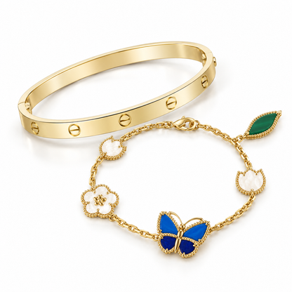 [Luxe Jewelery]Lucky Spring & Love Bracelet Stack Set