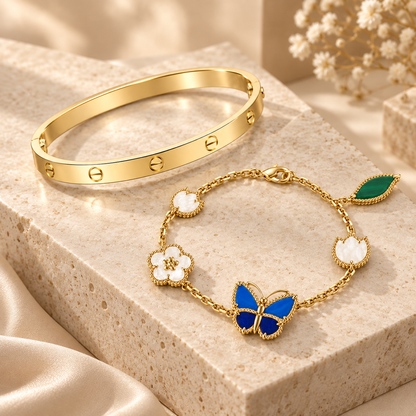 [Luxe Jewelery]Lucky Spring & Love Bracelet Stack Set