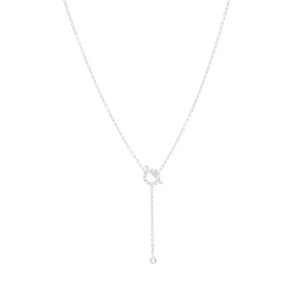 [Luxe]FINESSE SILVER DIAMOND NECKLACE