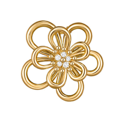 [Luxe Jewelry]FLOWERLACE NECKLACE 5 DIAMONDS