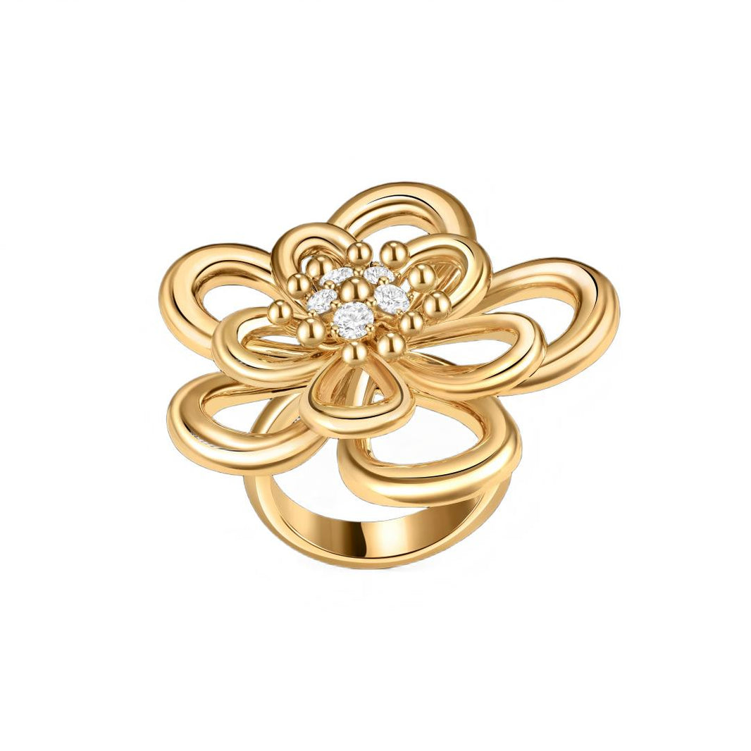 [Luxe Jewelry] FLOWERLACE RING 5 DIAMONDS