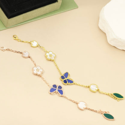 [Luxe Jewelery] Lucky Spring Butterfly 5-Motif & LOVE Unlimited Bracelet Stack Set