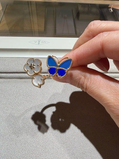[LUXE]ラッキー スプリング バタフライ オープンフェイス リング