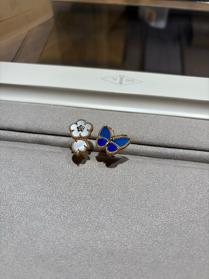 [LUXE]ラッキー スプリング バタフライ オープンフェイス リング