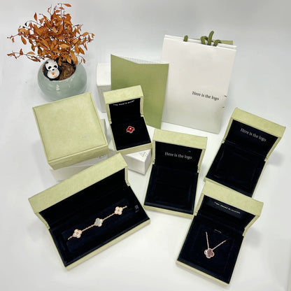 [LUXE]CLOVER 15MM DIAMOND SINGLE FLOWER NECKLACE COLLECTION