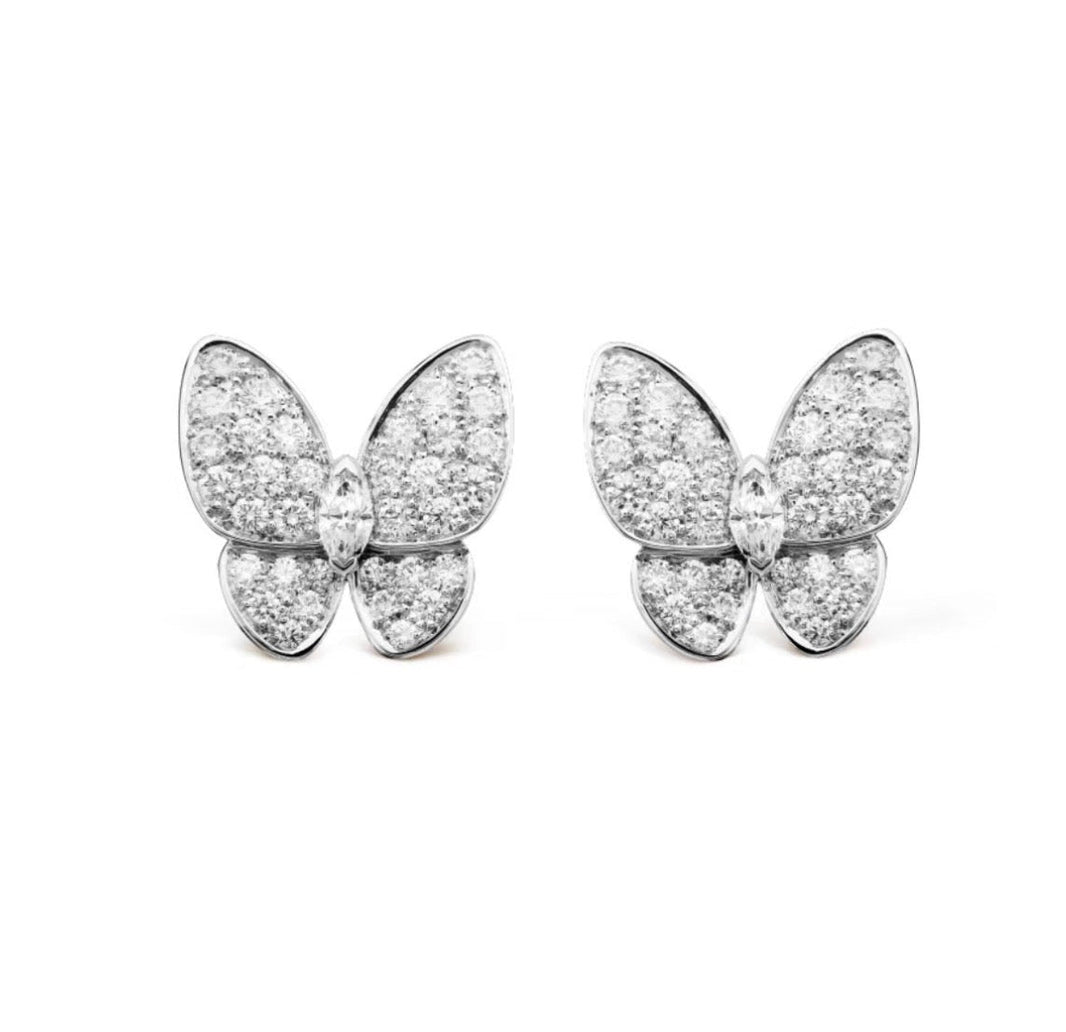 [LUXE]BUTTERFLY ALL DIAMOND EARRINGS