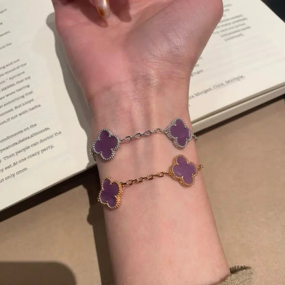 [LUXE] CLOVER 5 MOTIF VIOLET BRACELET COLLECTION