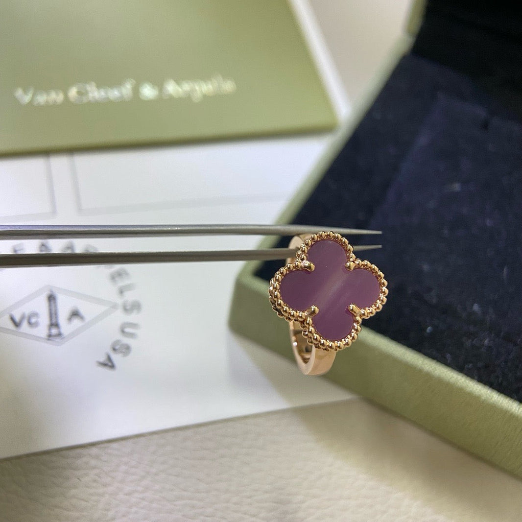 [LUXE]CLOVER  PURPLE VIOLET RING