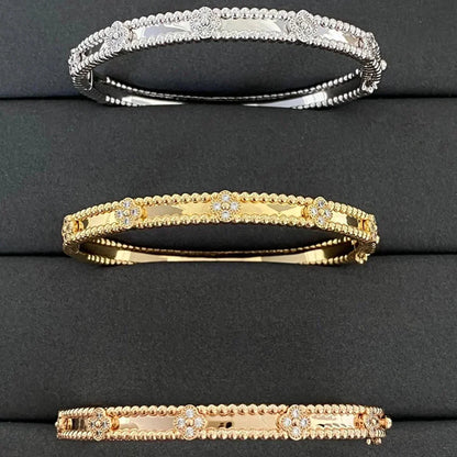 [LUXE]CLOVER ARMBAND 4MM DIAMANTEN