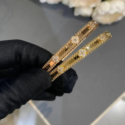 [LUXE]CLOVER ARMBAND 4MM DIAMANTEN