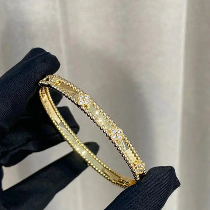 [LUXE]CLOVER ARMBAND 4MM DIAMANTEN