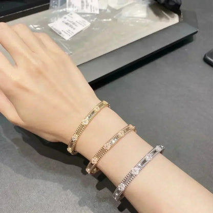 [LUXE]CLOVER ARMBAND 4MM DIAMANTEN
