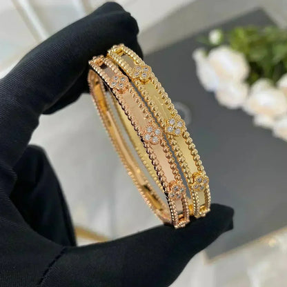 [LUXE]CLOVER ARMBAND 4MM DIAMANTEN