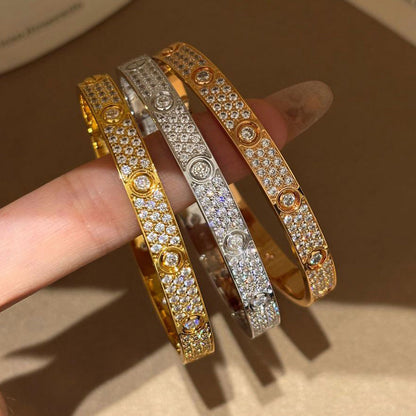 [Luxe Jewelry] LOVE BRACELET 6.1MM DIAMOND-PAVED 10 BIG DIAMONDS