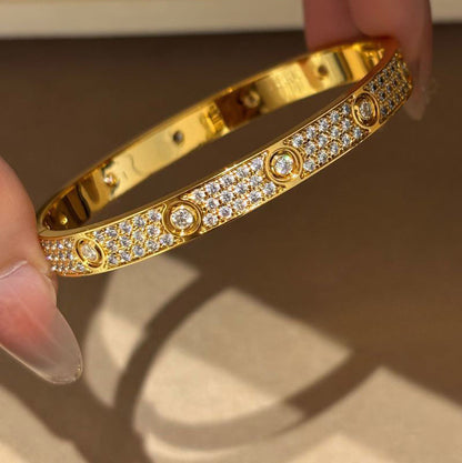 [Luxe Jewelry] LOVE BRACELET 6.1MM DIAMOND-PAVED 10 BIG DIAMONDS