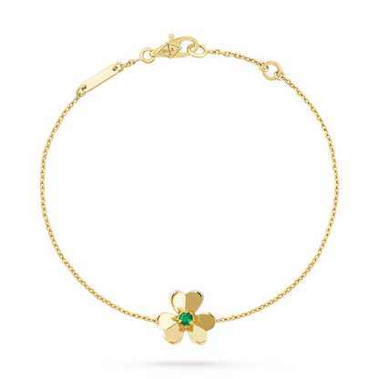 [LUXE]FRIVOLE GOLD BLUME ROSA MALACHIT ARMBAND
