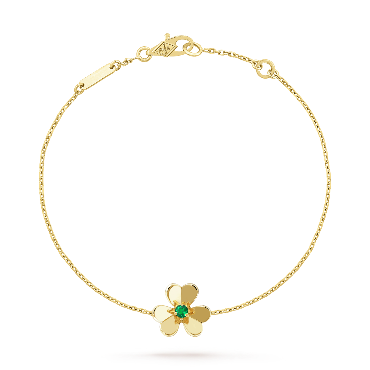 [Luxe]FRIVOLE GOLD FLOWER PINK MALACHITE BRACELET