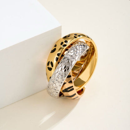 [Luxe Jewelry] TRINITY  RING LEOPARD PRINT