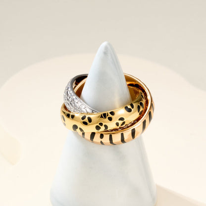 [Luxe Jewelry] TRINITY  RING LEOPARD PRINT