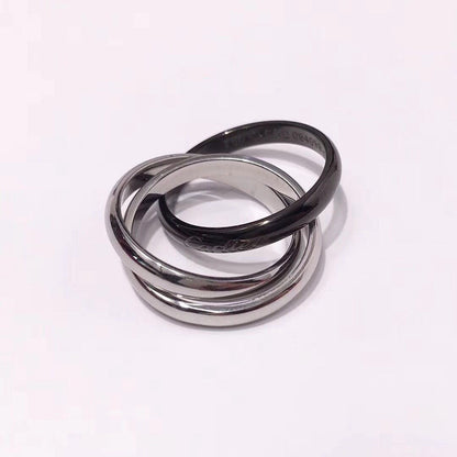 [Luxe Jewelry] TRINITY 3.2MM RING BLACK CERAMIC