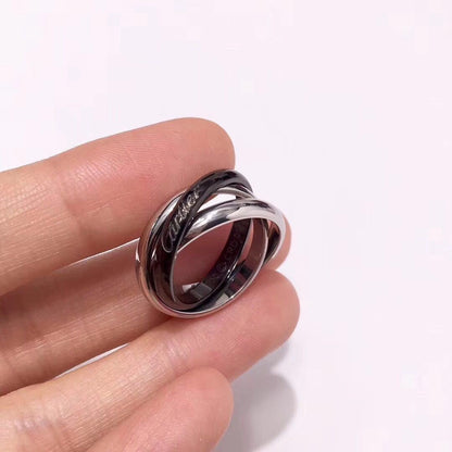 [Luxe Jewelry] TRINITY 3.2MM RING BLACK CERAMIC