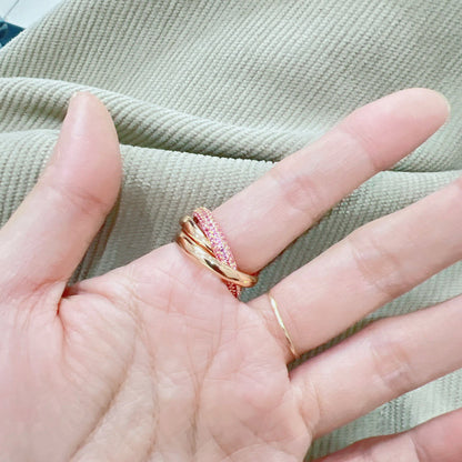 [Luxe Jewelry] TRINITY 3.2MM RING PINK DIAMOND
