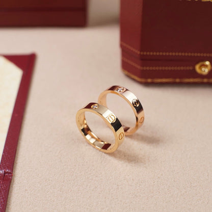 [Luxe Jewelry] LOVE 4MM 1 DIAMOND RING