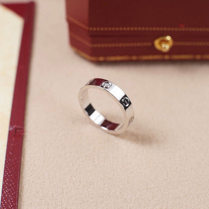 [Luxe Jewelry] LOVE 4MM 1 DIAMOND RING