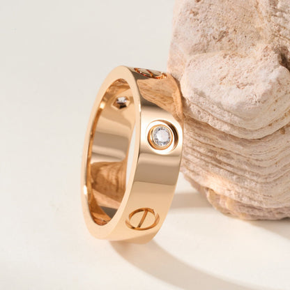 [Luxe Jewelry] LOVE 4MM 1 DIAMOND RING