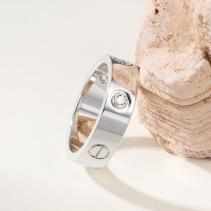 [Luxe Jewelry] LOVE 4MM 1 DIAMOND RING
