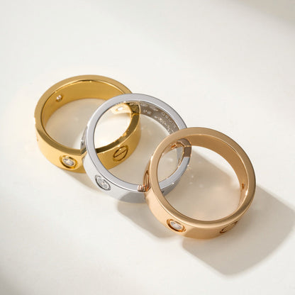 [Luxe Jewelry] LOVE 4MM 1 DIAMOND RING